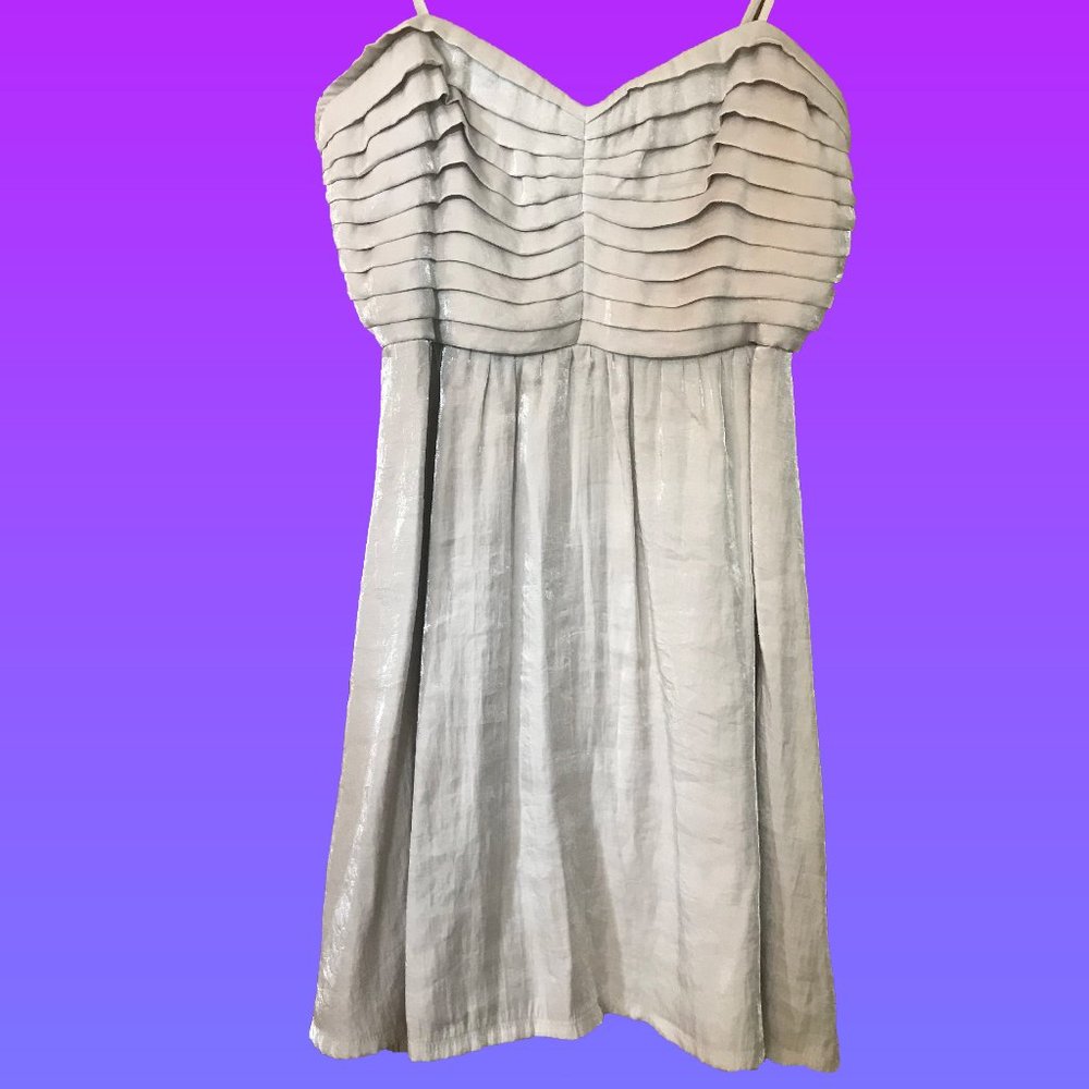 Silver cream shimmery party dress
